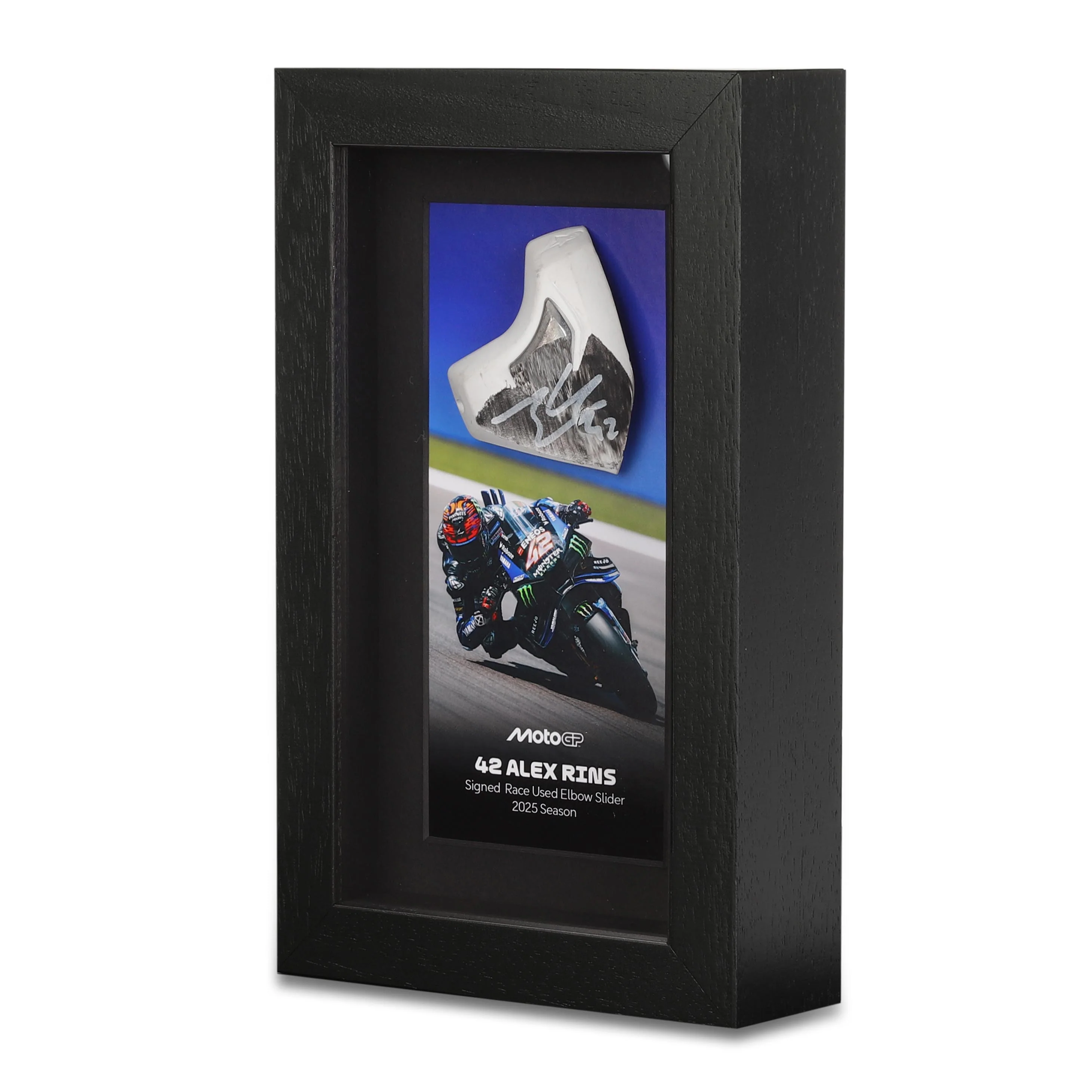 Álex Rins Signed Yamaha MotoGP Elbow Slider – 2025 Race-Used - Image 4