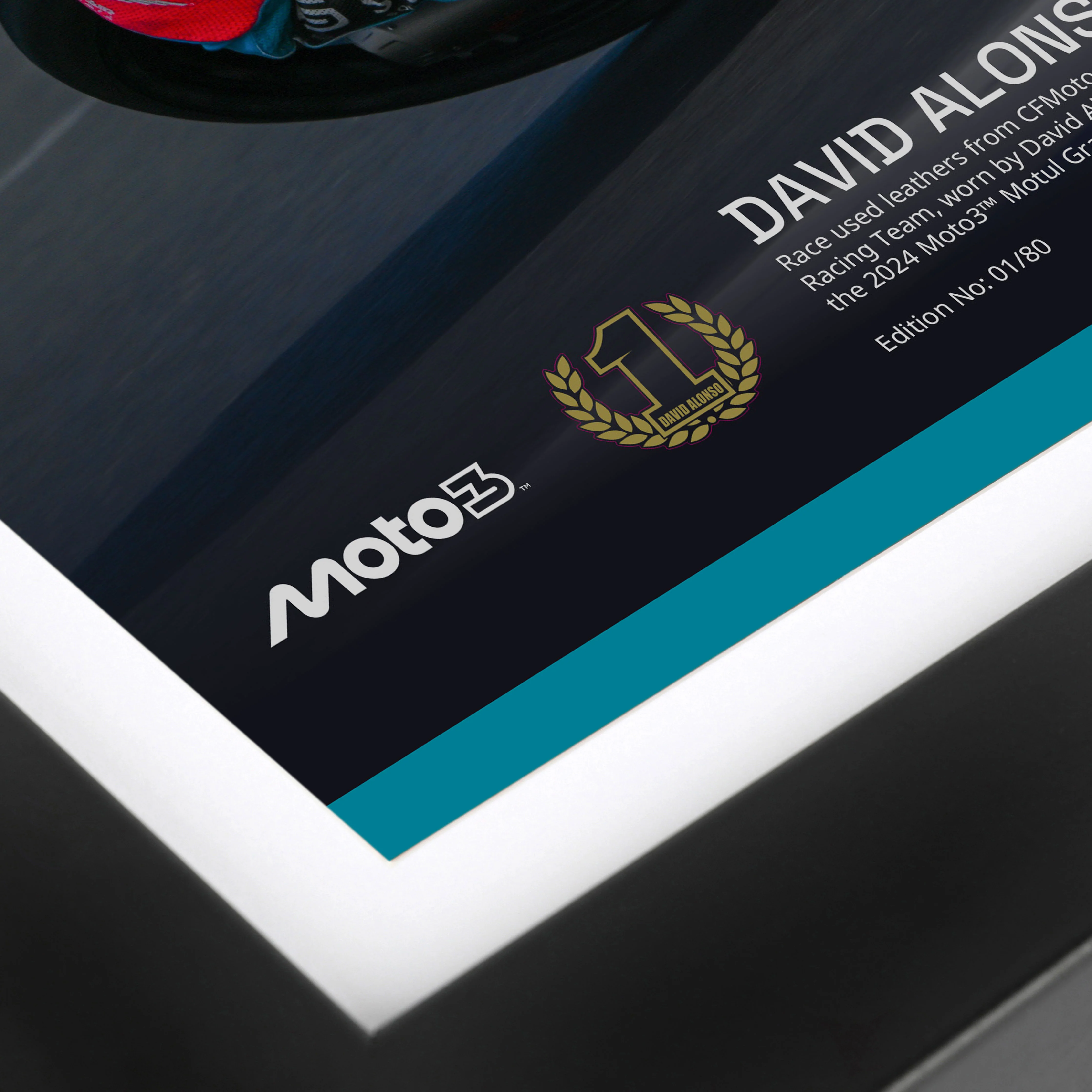 David Alonso Moto3™ Used Leather and Photo - Japanese GP 2024 - Image 4