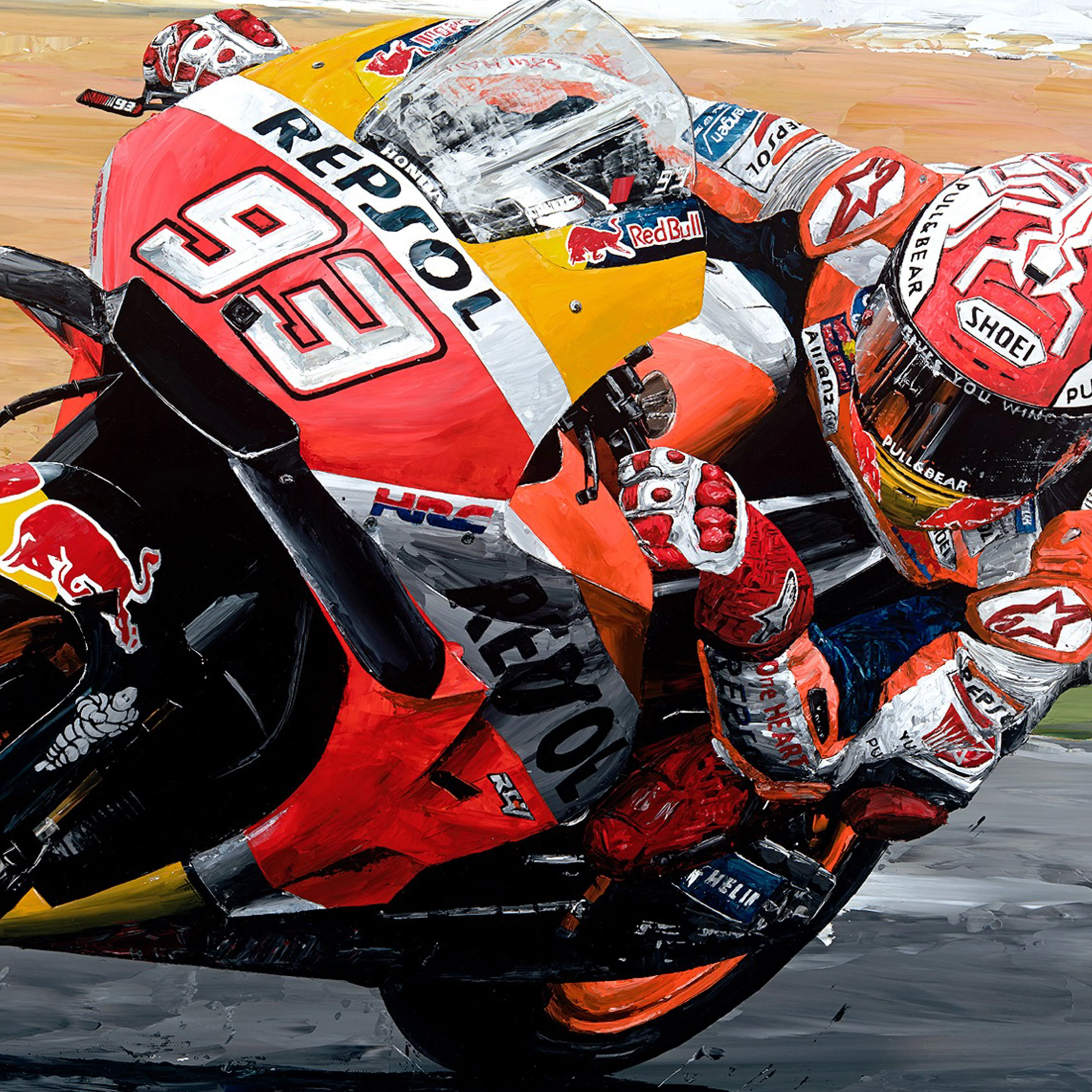 David Johnson - Marc Marquez 2018 Champion Print - Image 3