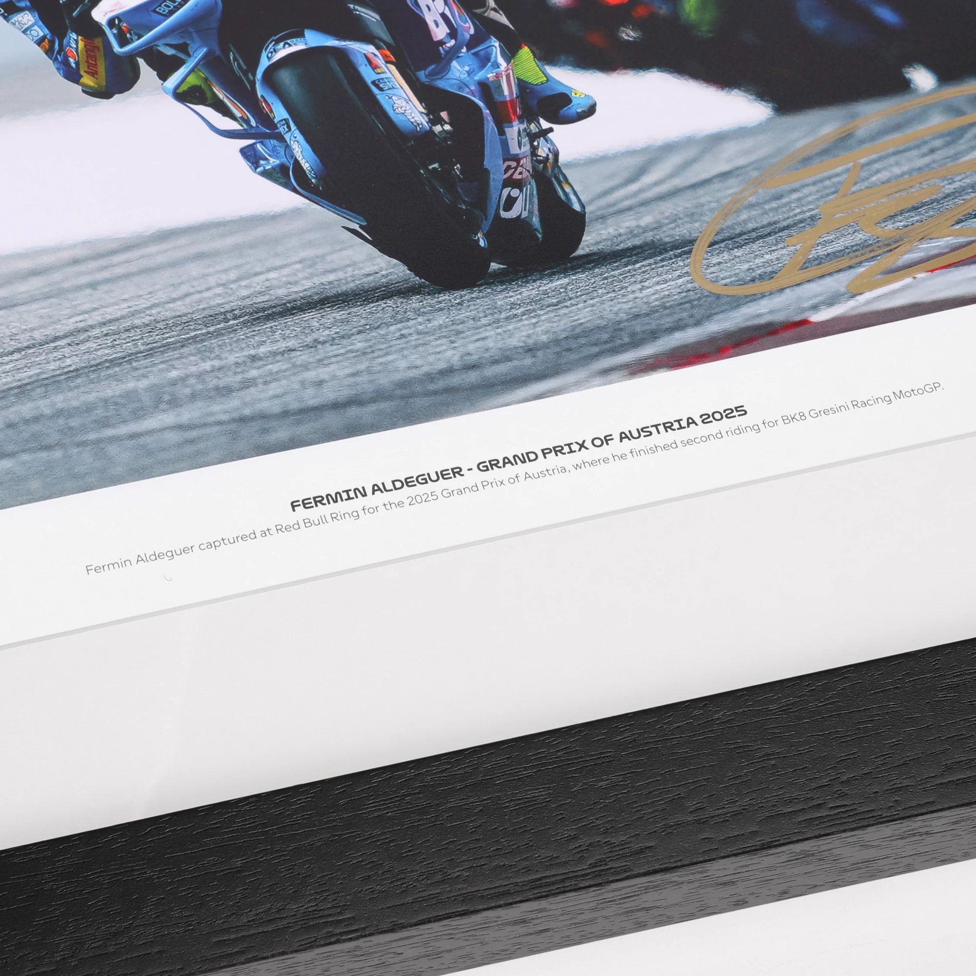 Fermin Aldeguer 2025 Gresini Racing MotoGP Signed Photo - Austrian GP - Image 3