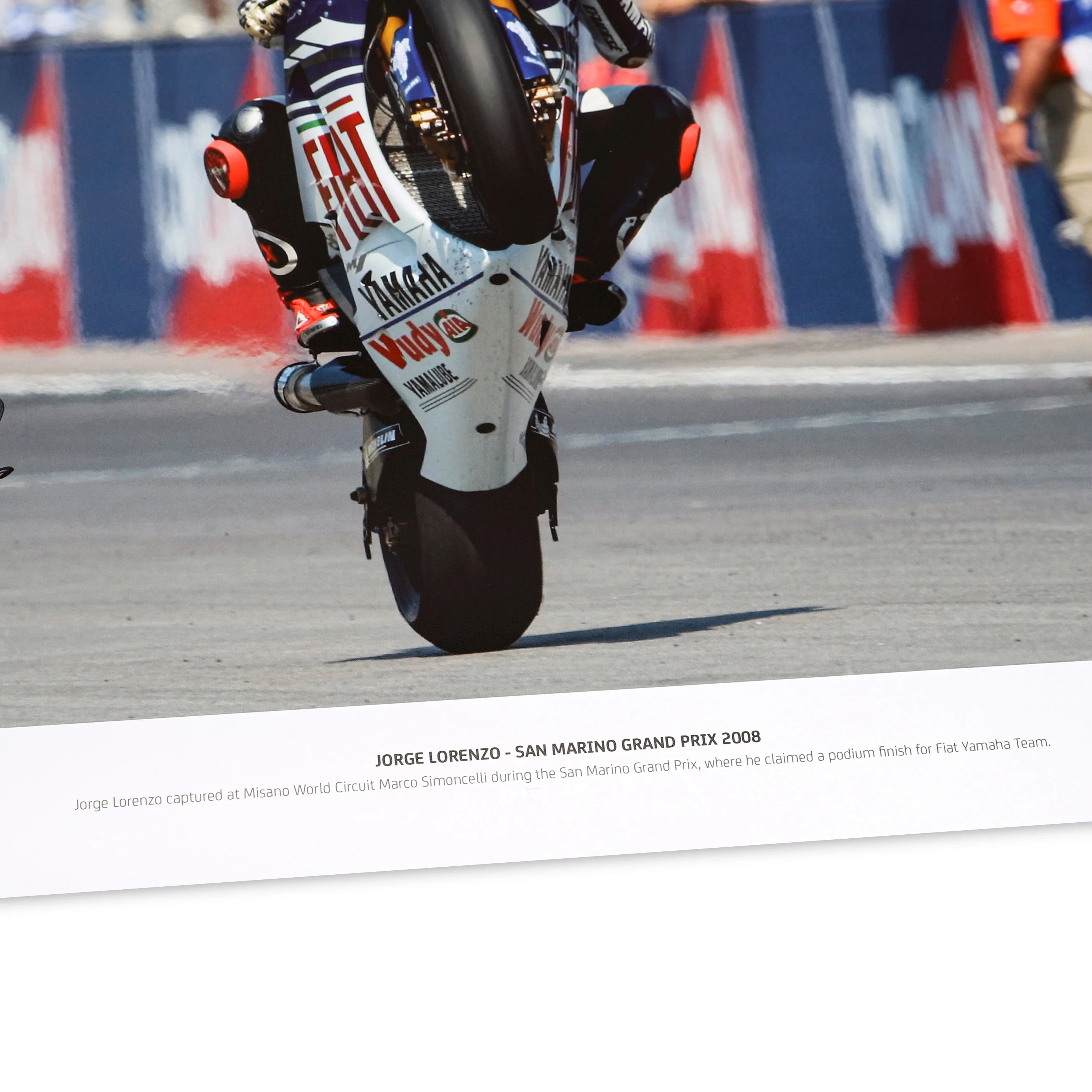 Jorge Lorenzo Signed 2008 San Marino Grand Prix Photo - Mirco Lazzari - Image 3