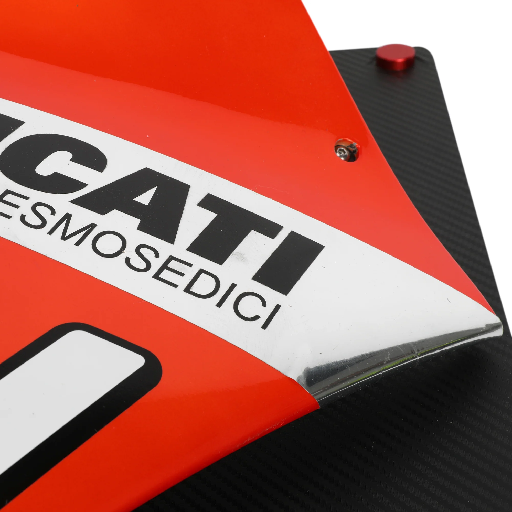 LOT 032 - Casey Stoner 2007 Ducati Used Fairing Wall Mounted Display with Signature - Image 3